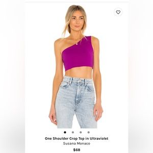 One Shoulder Crop Top in Ultraviolet
Susana Monaco